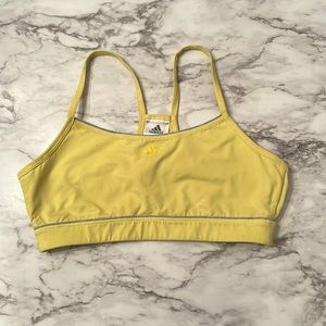 adidas yellow sports bra - medium